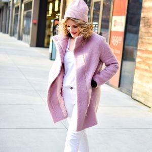 H&M PINK WOOL COAT